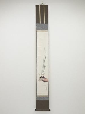 岡島友仙筆　端午図　肉筆紙本掛軸（共箱）